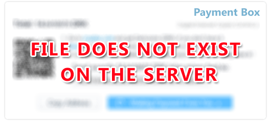 File does not exist on the server